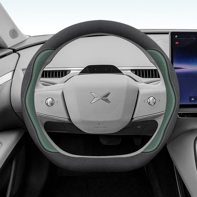 Xiaopeng G6 Steering Wheel Cover: Fits 24 Models, Compatible with X9, P7, P5, M03, G9, G3, Suede, No Sewing Needed