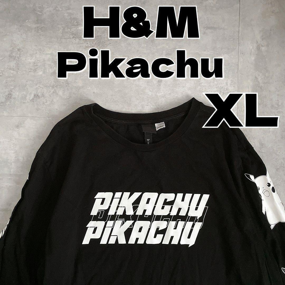 

[Б/У] Футболка с длинным рукавом H&M с принтом Пикачу Pokémon, Размер XL, Коллаборация, Ошикацу