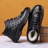 Mode Winter Leder Plateau Plus Samt Stiefel für Herren Mode Weichsohlige Lässige Herren Stiefeletten Luxus Designer Board Schuhe