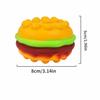 Pop Burger Stress Ball 3D Squishy Hamburger Fidget Toys Silicone Decompression Silicone Squeeze Fidget Ball Fidget Sensory Toy