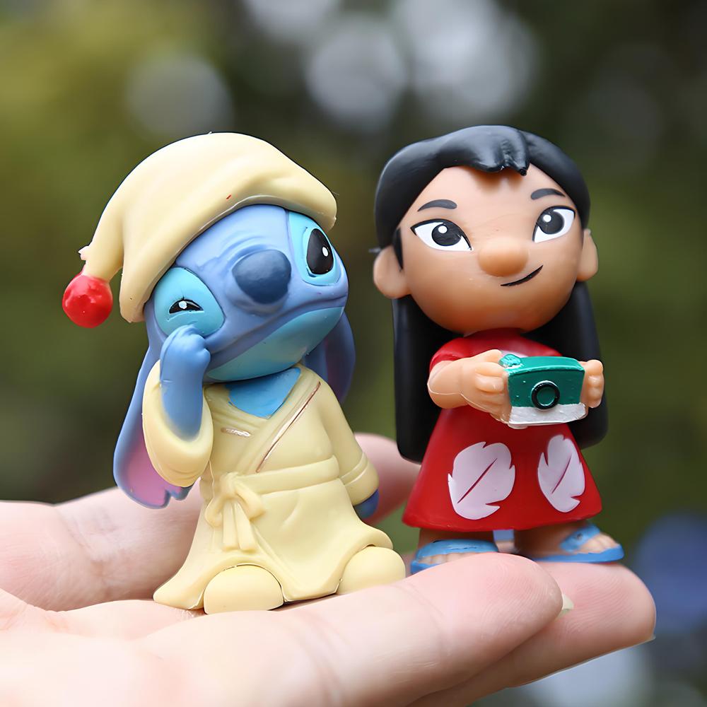 12pcs/set Stitch Scrump Lilo 5-7cm PVC Anime Figure Cartoon Characters Collectible Model Toys for Kids