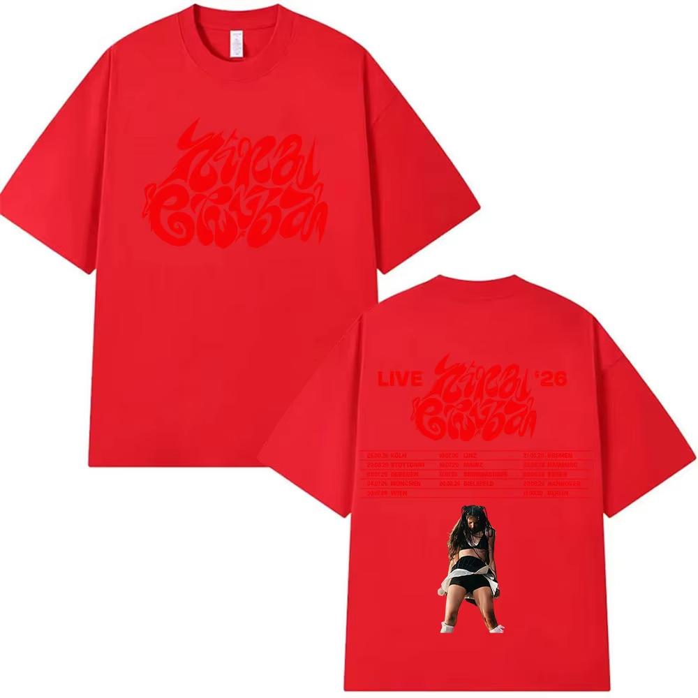 Rapper Nina Chuba Album Tour Merch T-shirts Men Women Vintage Oversized T Shirt Summer O-Neck Short Sleeve T-shirts Top