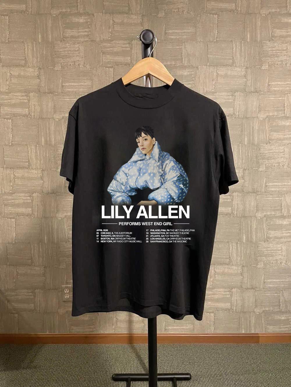 Lily Allen 2026 West End Girl Tour Black Shirt L110 XXXXL