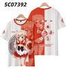 Genshin Impact Kuki Shinobu T-shirt men's and women's cosplay clothes 3D printed top