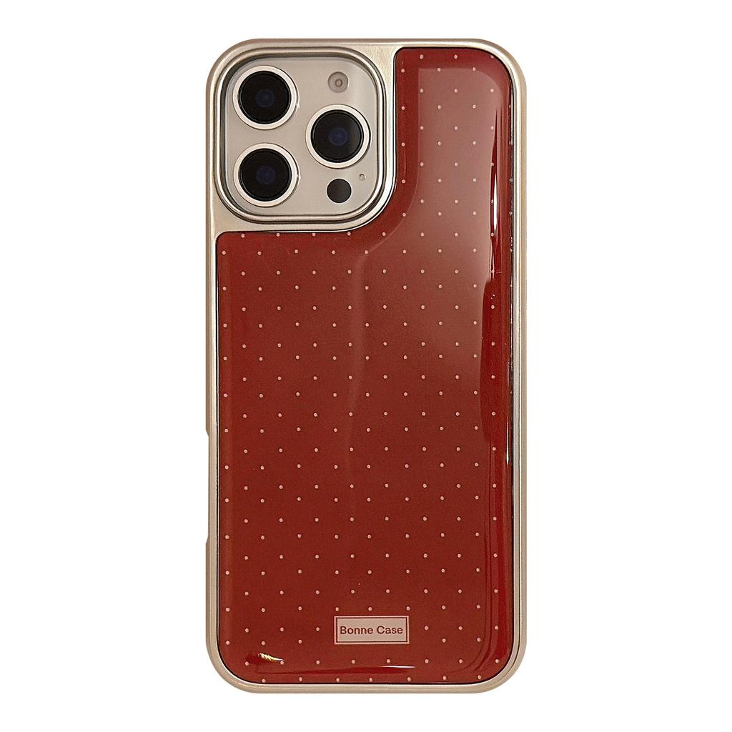 Retro Style Iphone16 Suitable for 15Promax Apple 16 Mobile Phone Case 13 Simple Polka Dot 14 Drop Glue Huawei