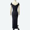 Black Two-Way Bandage Split Evening Gown