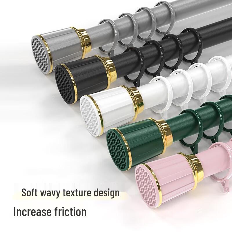 Silingfei Punch-Free Telescopic Shower Curtain Rod and Clothes Rack