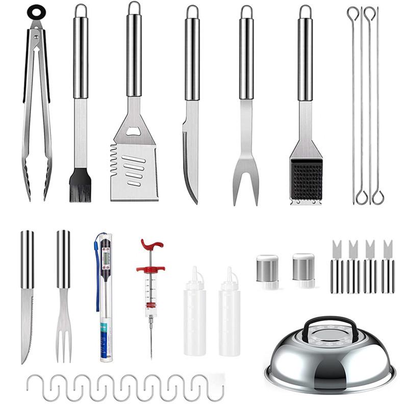 Stainless Steel BBQ Tool Set - Outdoor Grill & Teppanyaki Spatulas