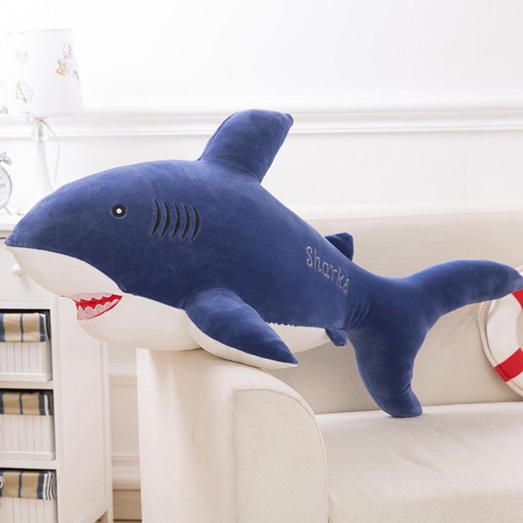 Cute Simulated Shark Fish Plush Toy Soft Stuffed Doll Pillow