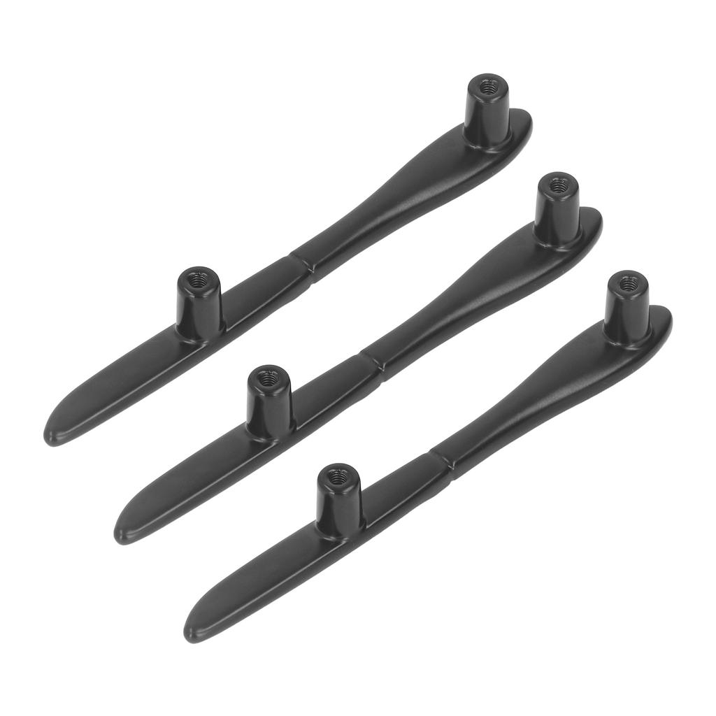 3er Set Türgriffe Verdickte Besteck Geschirr Geformte Schrankgriffe für Schublade Kleiderschrank Bücherregale Schwarz