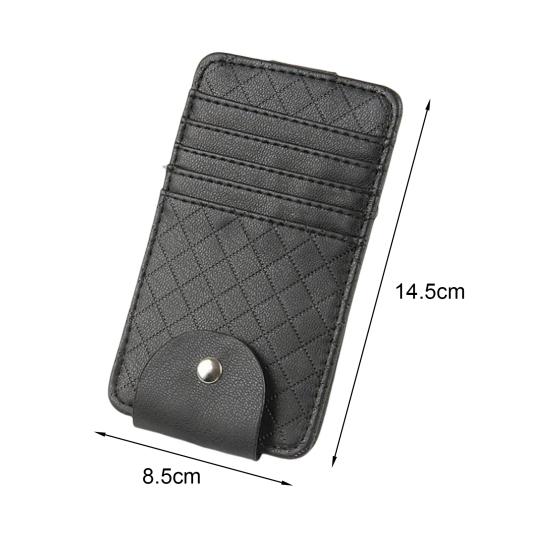 Car Visor Clip Convenient Not Easy To Fade Fine Stitching Anti Scratch Wear Resistant Sun Visor Storage Accessory Car Multifunctional Card Clip