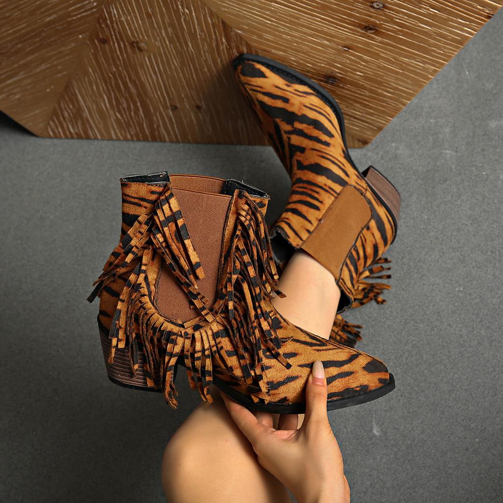 2025 Women Boots Pleated Mid-calf Buckle High Heels Shoes Plus Size Comfortable Anti-slip Outdoor Ankle Boots Zapatos De Mujer