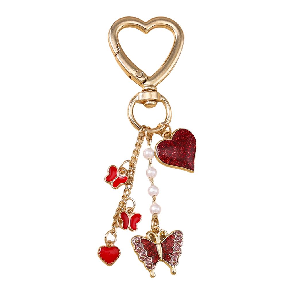 Elegant Floral Letter Keychain for Handbags Backpacks and Keys Sturdy Alloy Enamel Letter Charm Jewelry Accessory