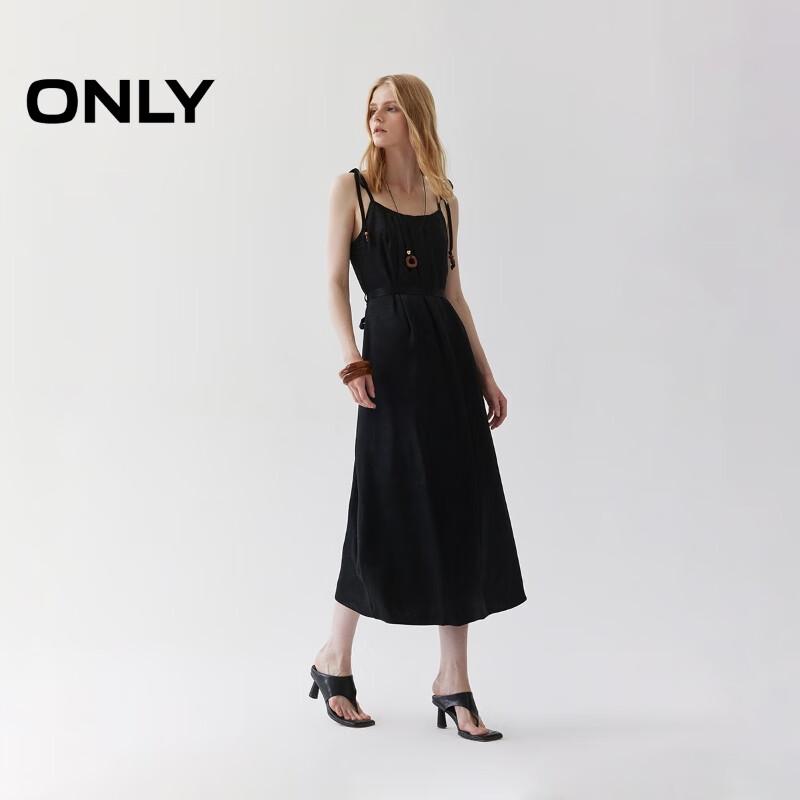 

ONLY 2025 Draped Beaded Strap Pleated Neckline Dress L