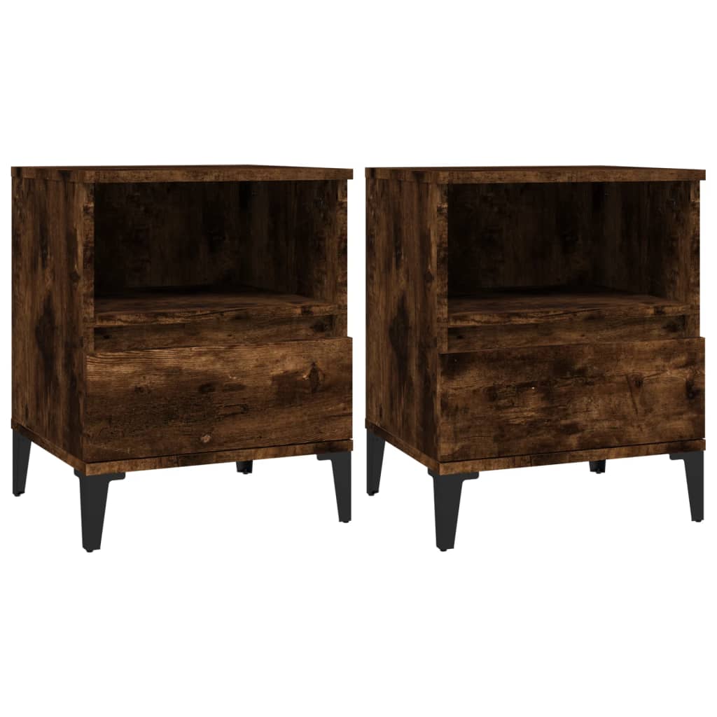 Nightstands 2 pcs Smoked Oak 40 x 35 x 50 cm