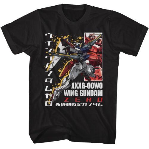 Gundam Wing Gundam Zero Черная футболка Унисекс футболка M
