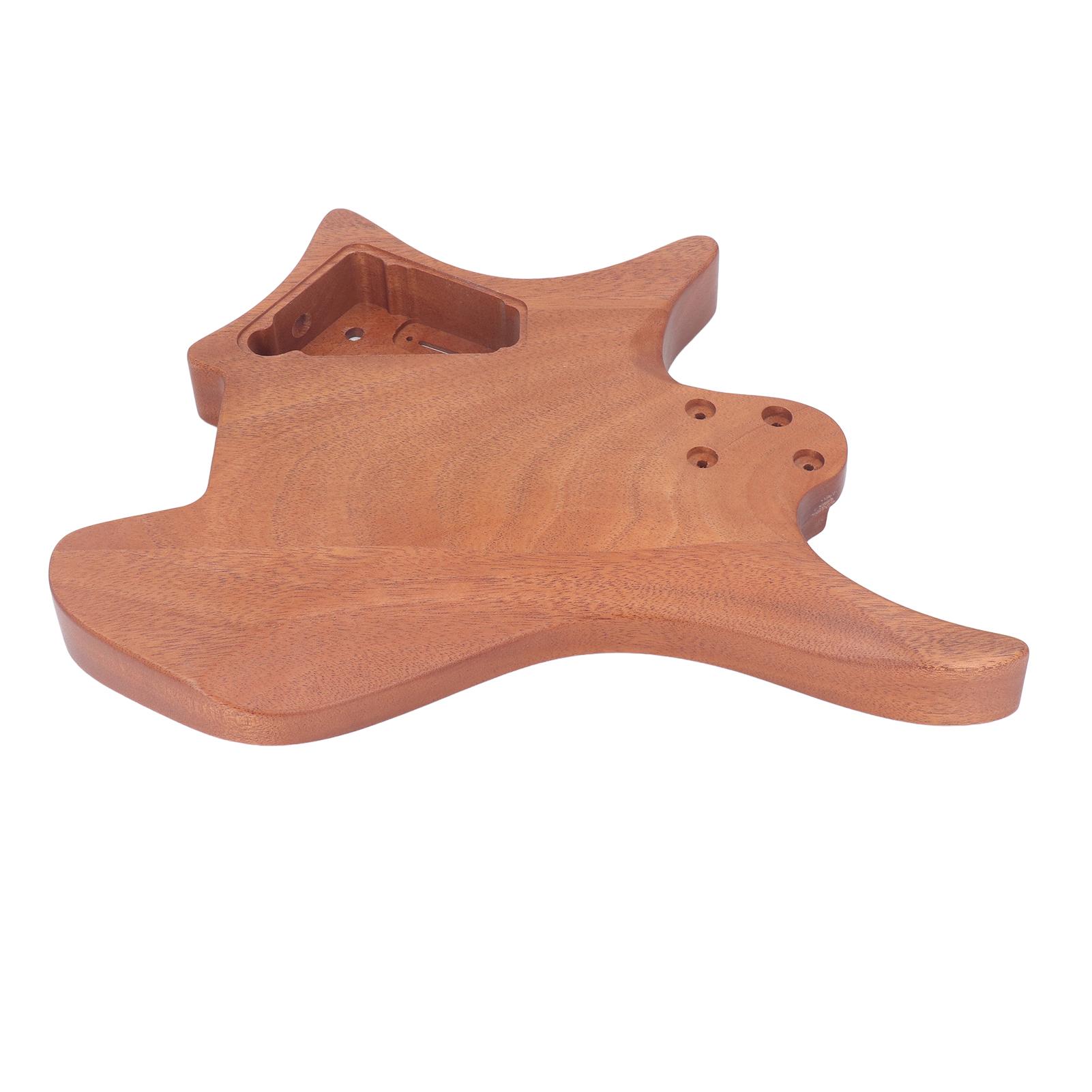 

Корпус гитары с бочкой, необработанный, полированный, красное дерево, самодельная 6-струнная безголовая электрогитара, детали