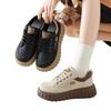 Thick-soled muffin board shoes women's sports versatile height increase niche casual trend cookie shoes