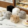 Cute Square Kitten Plush Keyring for Kids Simulation Tofu Plush Toy for Backpacks and Handbags