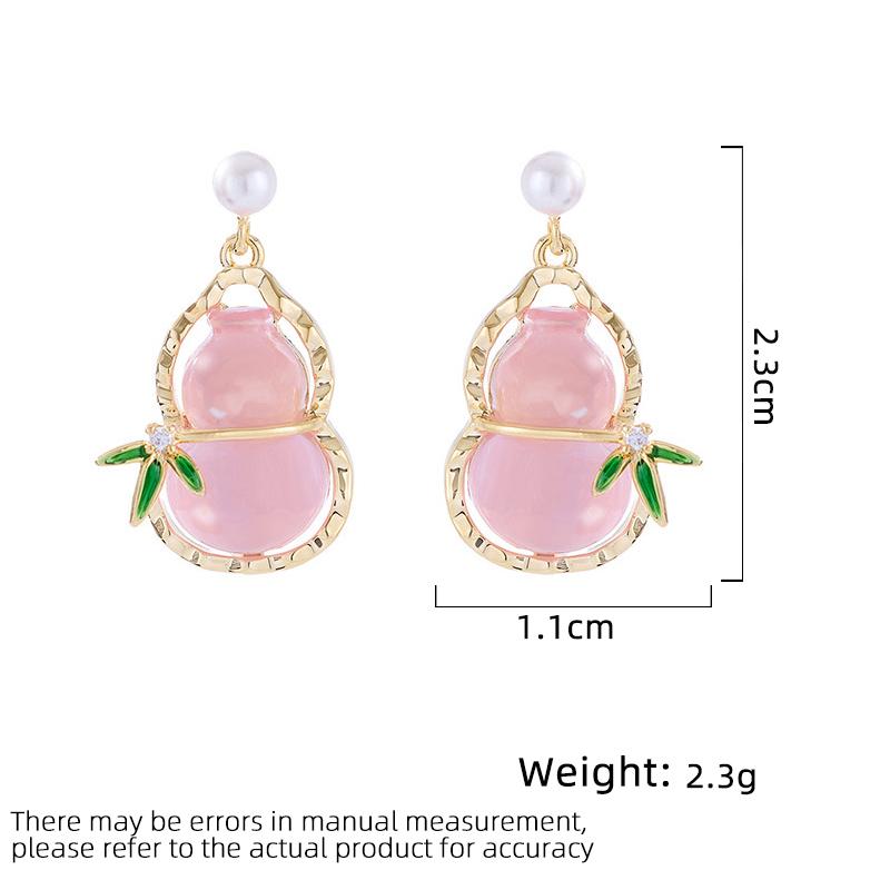 SUYU Women's Light Luxury Design Tassel Gourd Pendant Earrings Fashionable And Versatile Niche Design Earrings Daily Accessories