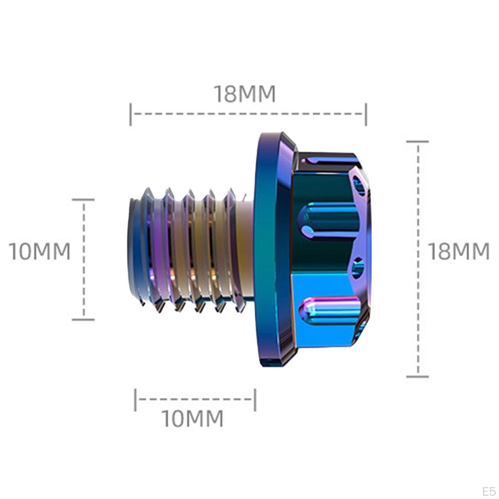 2-Pack Aluminum Mirror Hole Plugs - M10x1.25, Universal Motorcycle Fit, Anodized