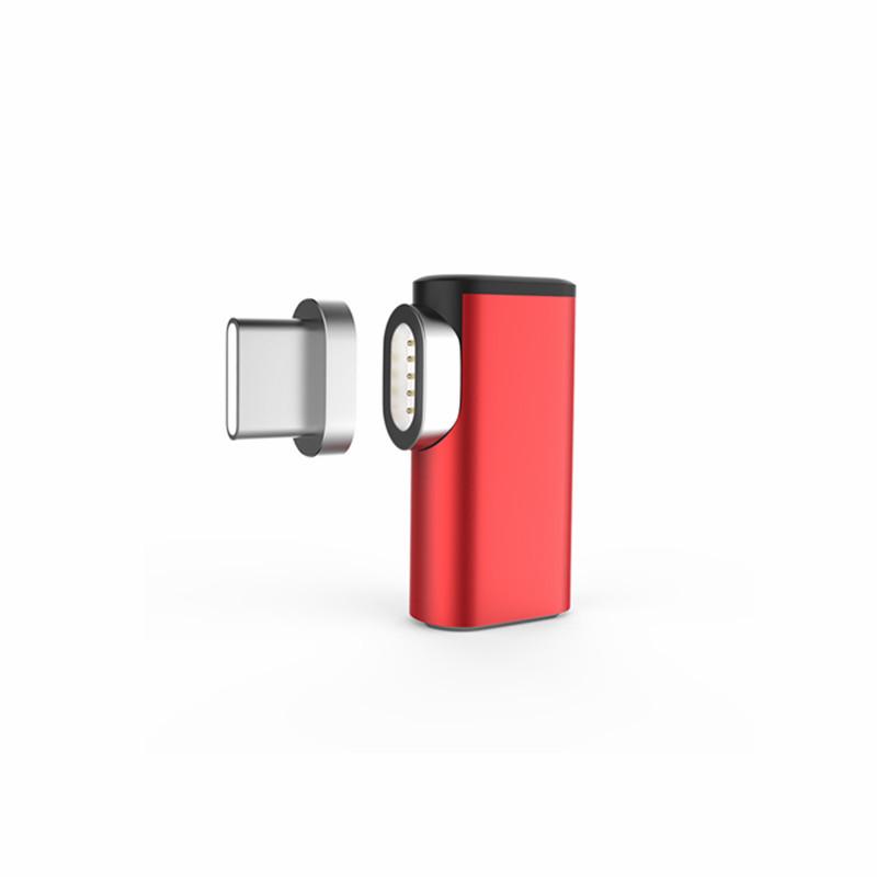 Exclusive L-shaped 100W Magnetic Type-C Male to Female Adapter Charger