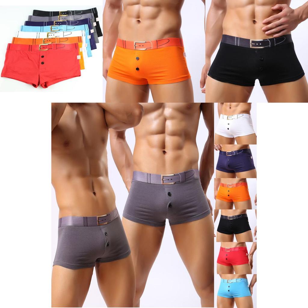 Premium Quality Men 3d Print Underwear Featuring Button File Open Bulge Design For Ultimate Comfort