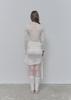 Pilse See-Through V-Neck Long-Sleeved, Ivory