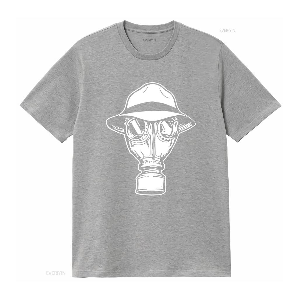 Gas Mask T Shirt Vintage Unisex Top For Everyday Wear Fashion Slightly Breathable Graphic