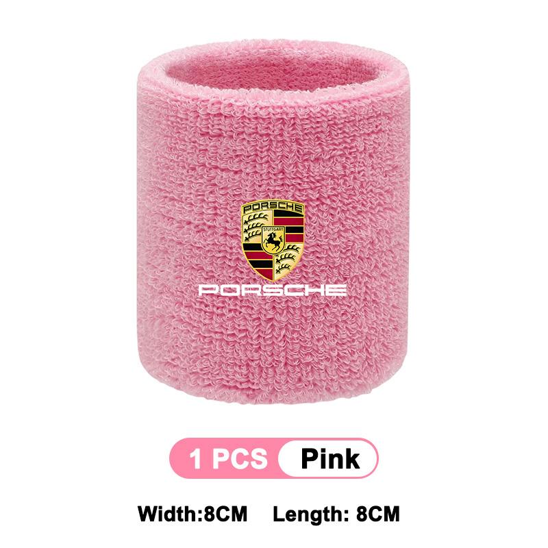 Met Auto Logo Badge Armband Sportpolsbandjes Mannen Vrouwen Absorberende Polsband Voor Porsche Panamera Cayenne Taycan 911 718 Macan