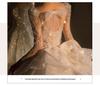 2025 Vintage French Long Sleeve Wedding Dress with Heavy Train and High-End Texture
