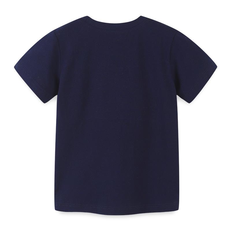 Abbigliamento per bambini T-shirt T-shirt stampate a cartoni animati per bambini Estate Cotone lavorato a maglia Girocollo Top per ragazzi