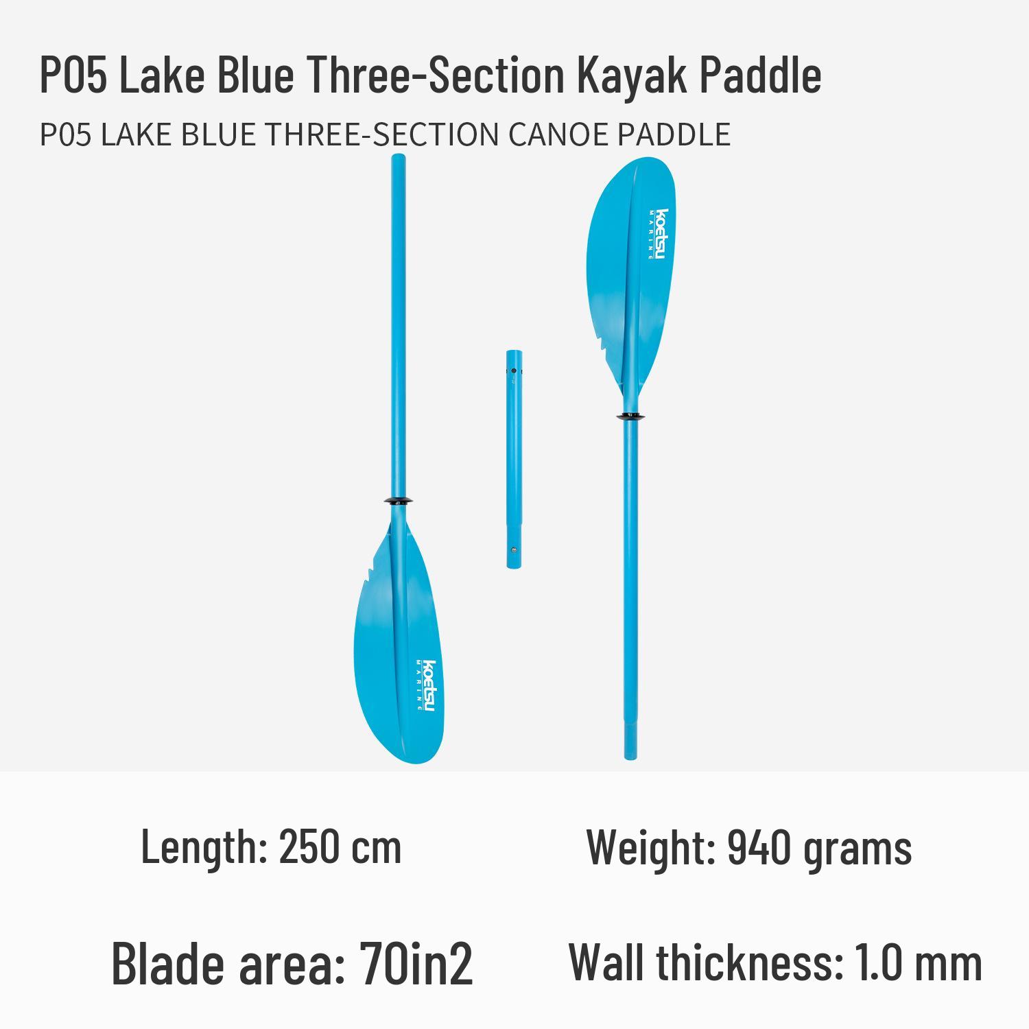 KOETSU P05 Kayak & Canoe Three-Section Double-Bladed Paddle