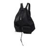 Swim Bag Oxford Cloth Mesh Drawstring Backpack Portable Beach Backpack for Cycling Swimming Surfing Black