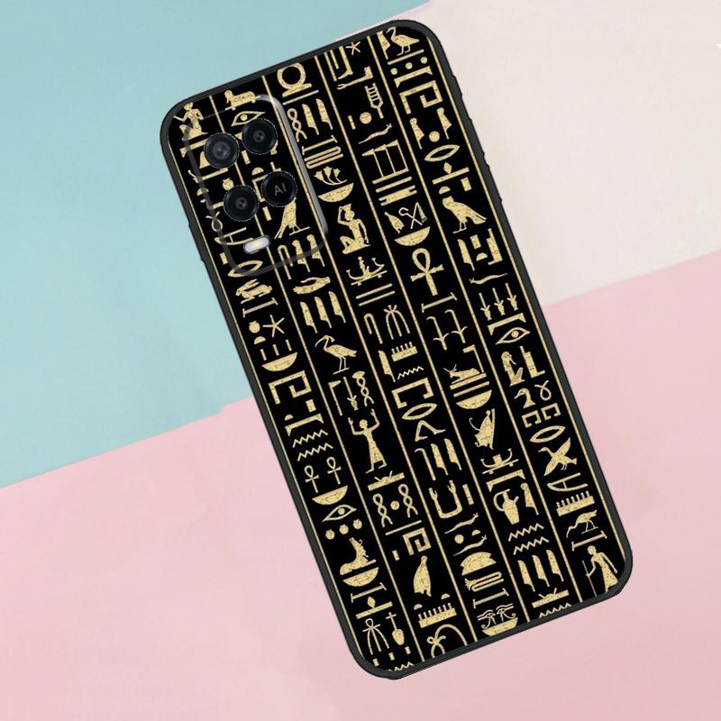 Egypt Pharaoh Mural For Oppo A74 A94 A54 A80 A78 A98 A40 A60 A18 A38 A58 A15 A17 A77 A57S A16 A76 A96 Phone Case