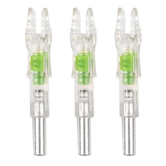 3 Pcs Lighted Nocks for Arrows with 0.244 Inside Diameter LED Light Up Nocks with ON/Off Switch for Archery Hunting