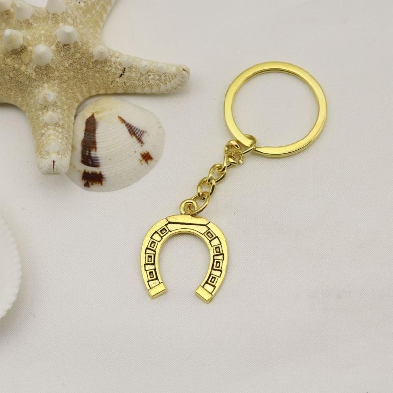Convenient Metal Horseshoe Key Ring Featuring Clip Mechanism for Easy Key Attachment in Busy Lifestyles