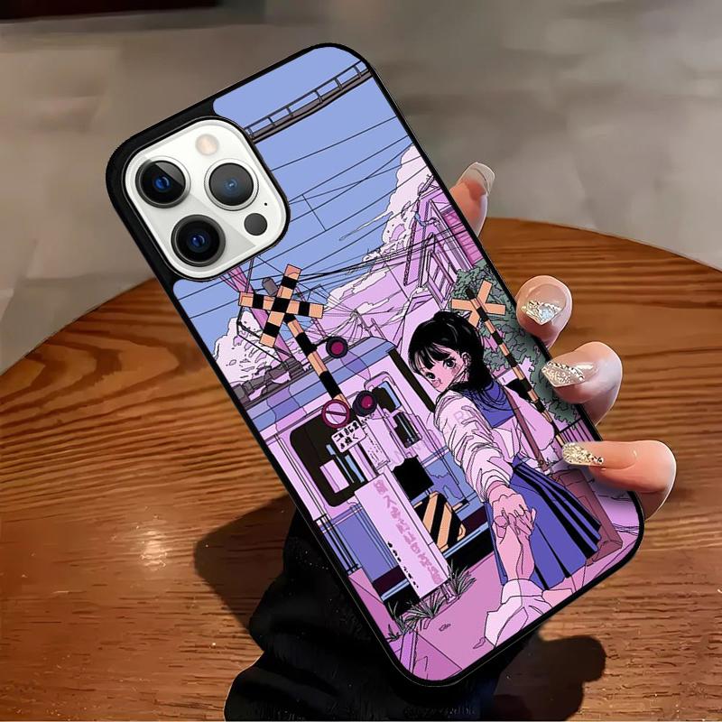 Japanese Style Anime Phone Case For iPhone 17 Air 16 15 14 13 12 11 Pro Max Max Plus Bumper Case Cover