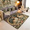 Black Floral Bat 5x7 Area Rug Halloween Bats Living Room Rug | Boho Flowers Rugs for Bedroom, Romantic Plant Gothic Carpet Indoor Floor Mat