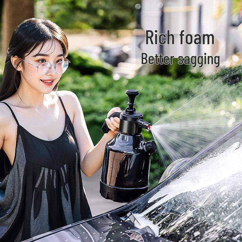 Großer Kapazität Schwarz Transparent Schaumsprüher mit Messbecher für Autowäsche
