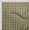 oneOone Cotton Flex Dark Olive Green Fabric Abstracts Dress Material Fabric Print Fabric By The Yard 40 Inch