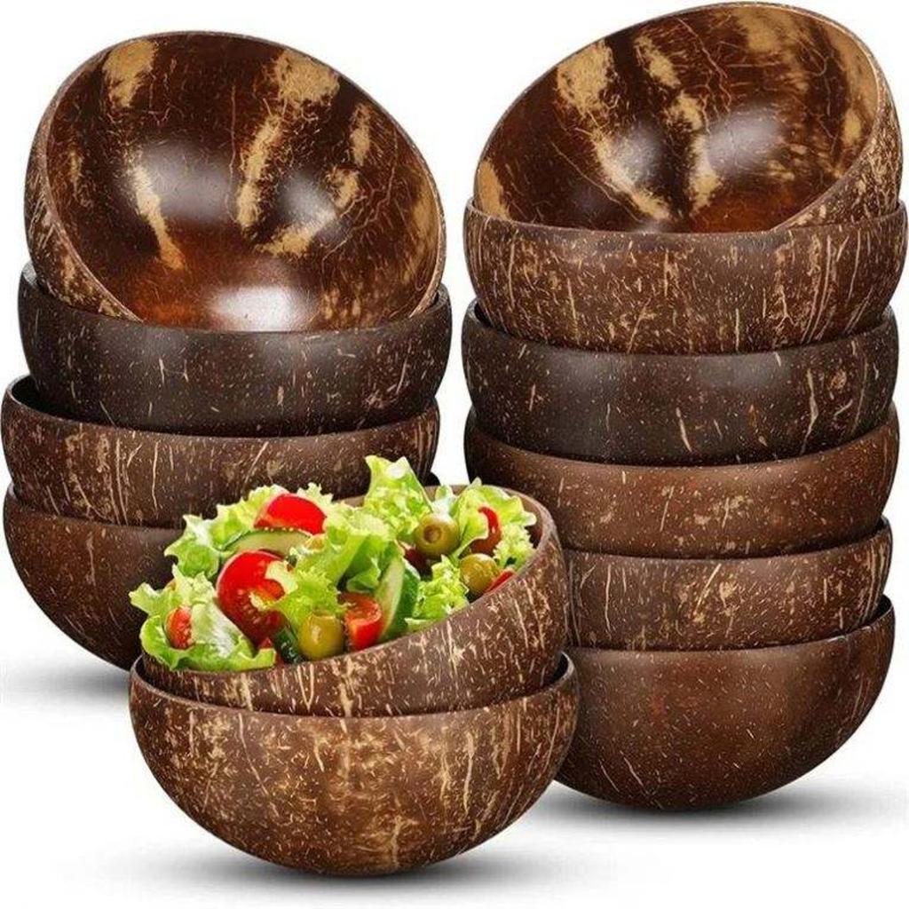 Bowls For Serving Dishes Wooden Wood Reusable Bowl Serving Utensils Natural Bowls Breakfast Party