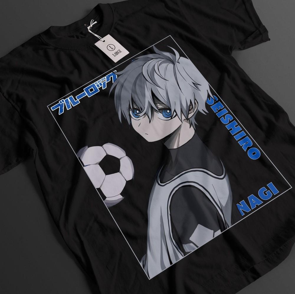 

Футболка Blue Lock Исаги Футболка Рин Футболка Бачира Спорт Аниме Наги Бароу Футболка с мячом 3XL