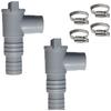 32mm Shutoff Valve Pool Connector Pool Hose Adapter Clamp-style Elbow Pool Drain Valve Shutoff Valve Suitable for Filter Pump
