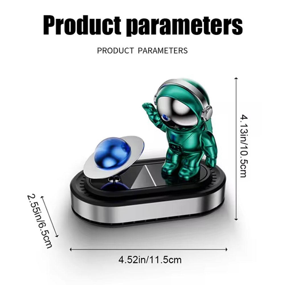 Solar Car Air Freshener Astronaut Car Scent Diffuser Rotatable Solar Car Aromatherapy Fresheners Car Interior Accessories