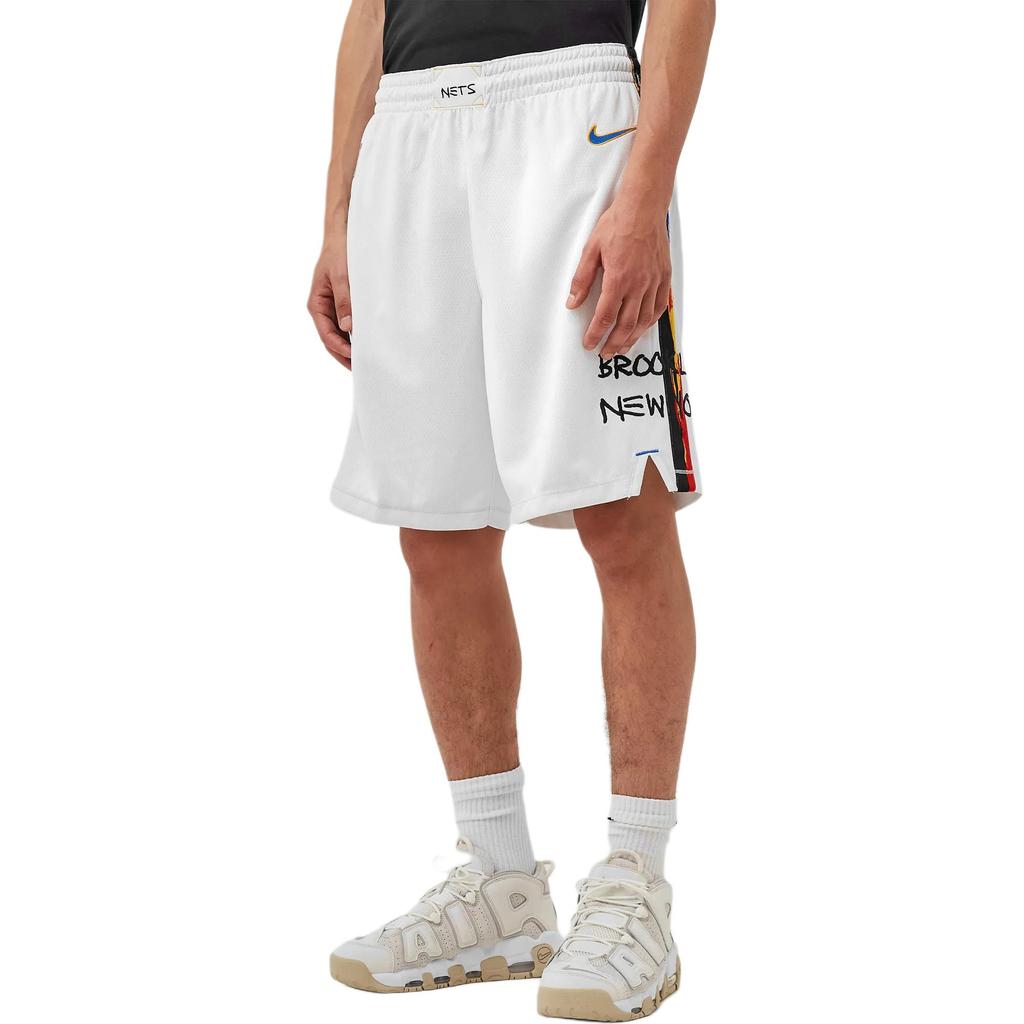 Nike Brooklyn Nets Basketball Shorts Men's White DO9649-100
