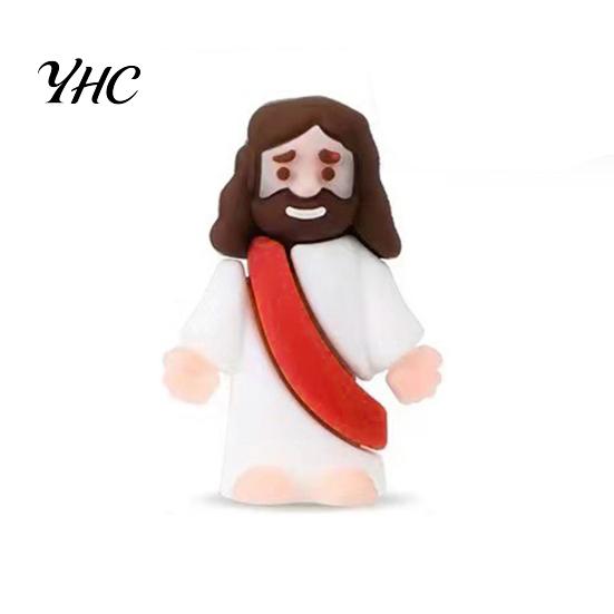 PVC Jesus Figure 12/48Pcs Mini Figurine Savior Model Statue Sculpture Desktop Decoration Easter Ornament Christmas Festival Gift