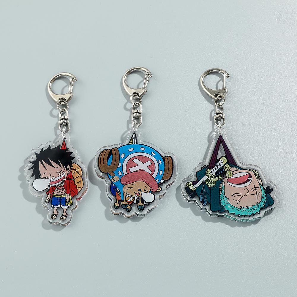 Anime Peripheral One Piece Road Feisuolongjiaoba Cute Acrylic Keychain Backpack Pendant Accessories