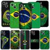 Große Brasilien Flagge Luxus Handyhülle Für iPhone 17 Air 16 Plus 13 15 14 12 11 Pro MAX 7 8 SE Weiche TPU Schwarze Hülle