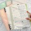 In Stock: Fast Shipping B5 Loose-Leaf Binder - Solid Color Frosted Cover, Large Capacity Student Notebook